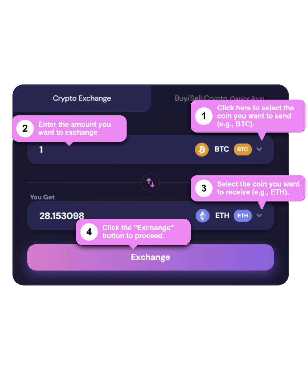 How to exchange crypto